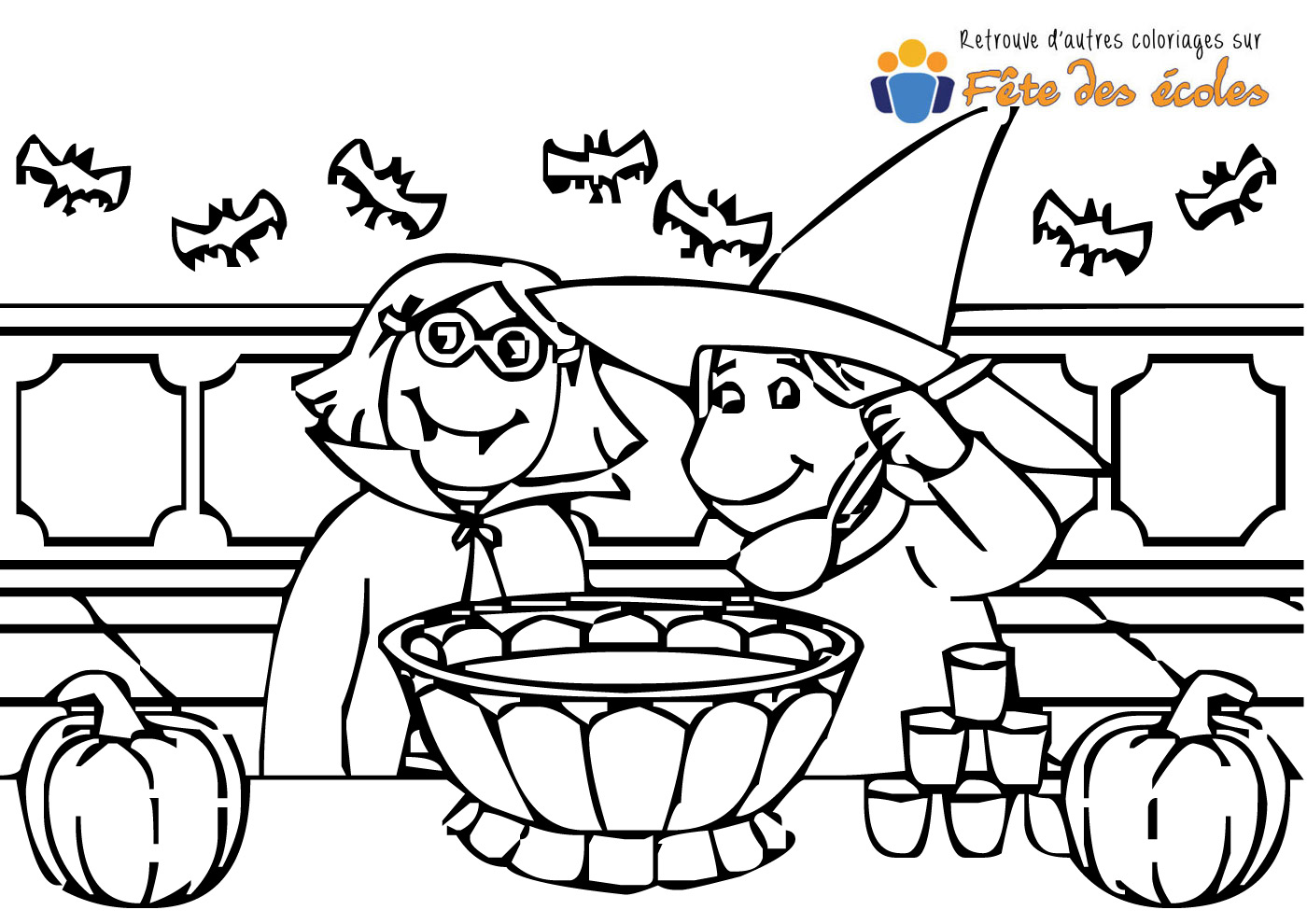 Les apprentis sorciers préparent la soupe d'Halloween
