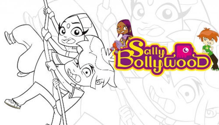 Coloriage de Sally Bollywood et Doowee