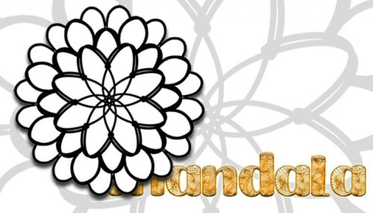 Mandala en forme d&#039;atome